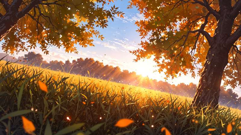autumn landscapes wallpaper, picturesque views, nature trails, background for desktop wallpaper (horizontal)