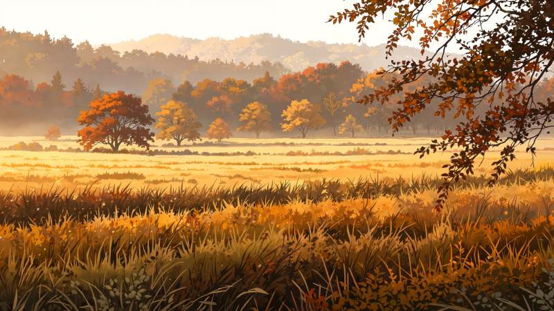 autumn landscapes wallpaper, scenic vistas, colorful trees, background for desktop wallpaper (horizontal)
