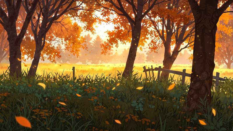 autumn landscapes wallpaper, scenic vistas, rural landscapes, background for desktop wallpaper (horizontal)