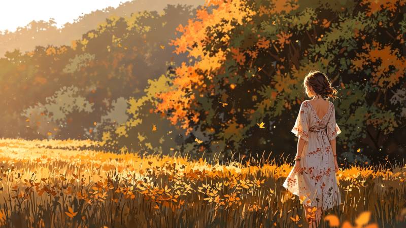 fall outfits wallpaper, cozy sweaters, autumn fashion, background for desktop wallpaper (horizontal)