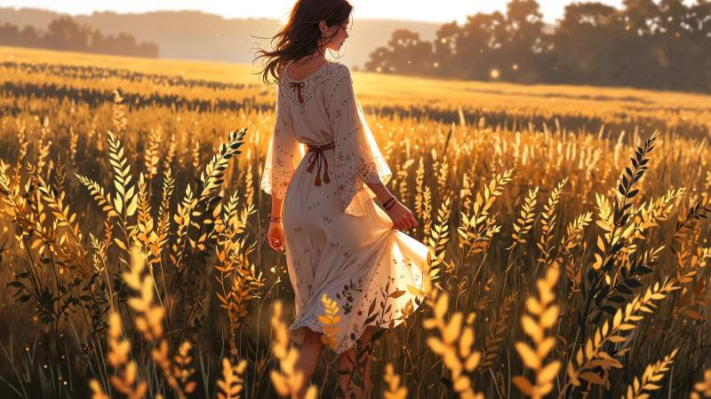 fall outfits wallpaper, cozy sweaters, nature vibes, background for desktop wallpaper (horizontal)