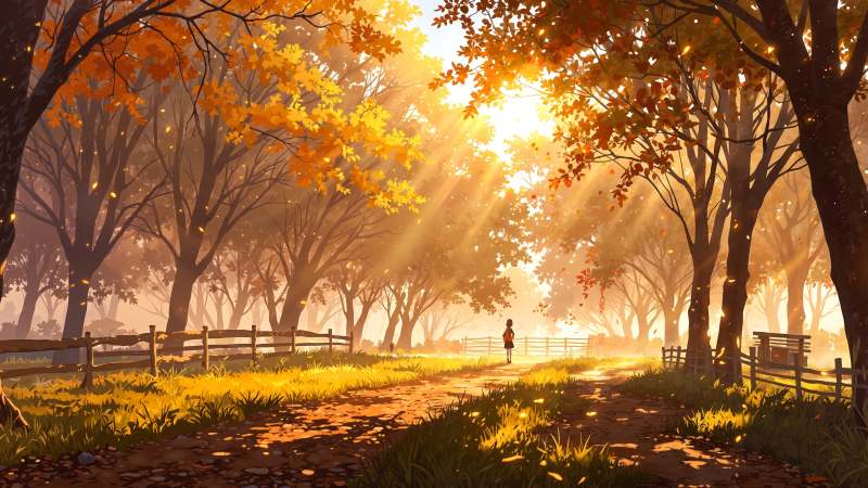 golden meadow wallpaper, nature escape, tranquil landscape, background for desktop wallpaper (horizontal)