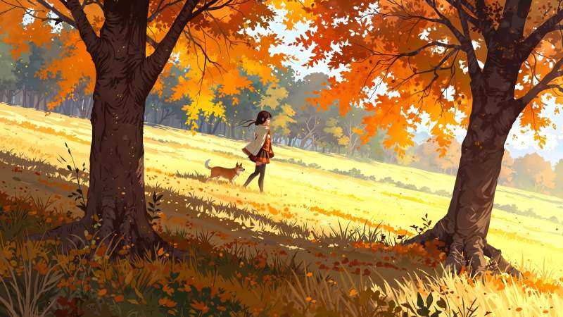 golden field wallpaper, seasonal landscape, picturesque views, background for desktop wallpaper (horizontal)