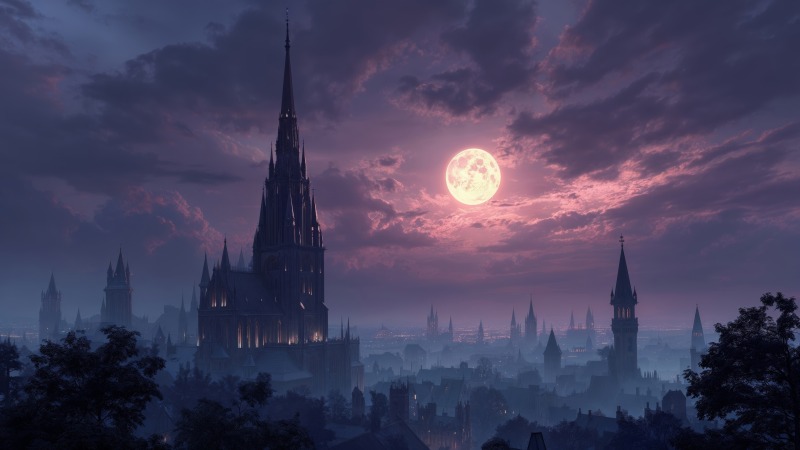 haunted houses wallpaper, supernatural horror, haunted house, background for desktop wallpaper (horizontal)