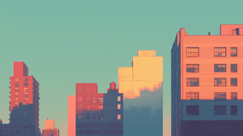 skyscraper wallpaper, nyc, high-rise buildings, background for desktop wallpaper (horizontal)