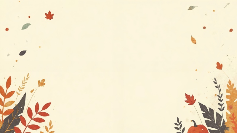 autumn decorations wallpaper, autumn graphics, holiday clipart, background for desktop wallpaper (horizontal)