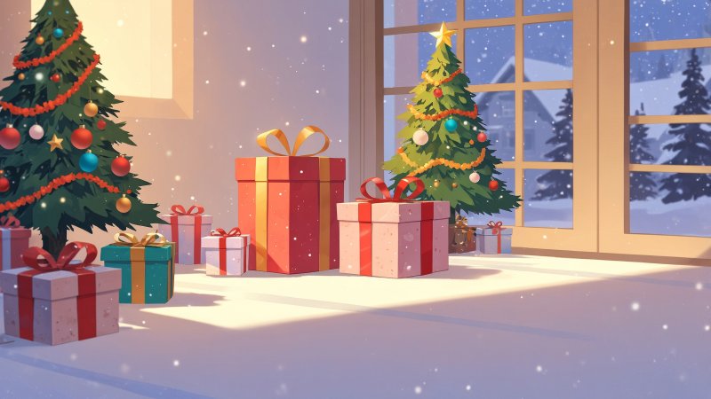 christmas gift wallpaper, holiday shopping, unique gifts, background for desktop wallpaper (horizontal)