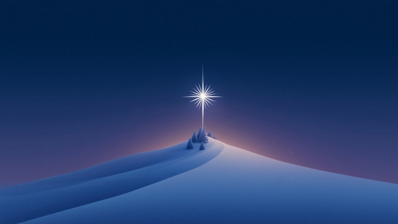 winter night wallpaper, snowy night, cosmic beauty, background for desktop wallpaper (horizontal)