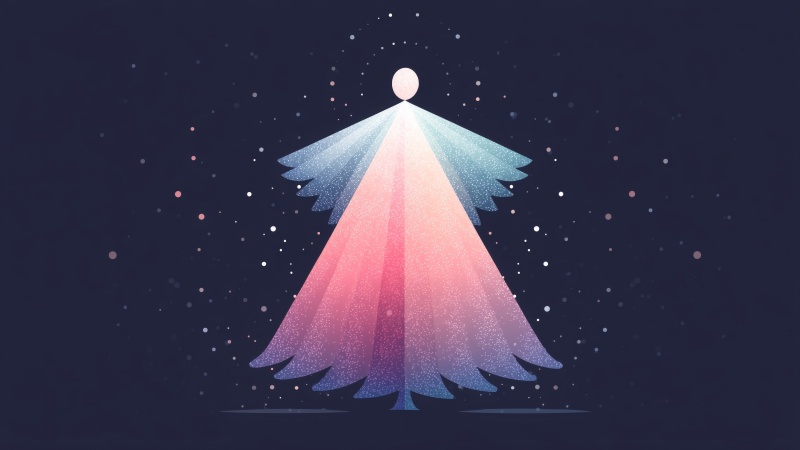 snow angel wallpaper, snowy background, peaceful landscape, background for desktop wallpaper (horizontal)