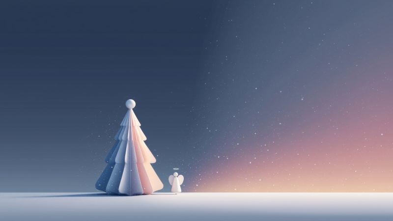 snow angel wallpaper, snowy background, frosty background, background for desktop wallpaper (horizontal)