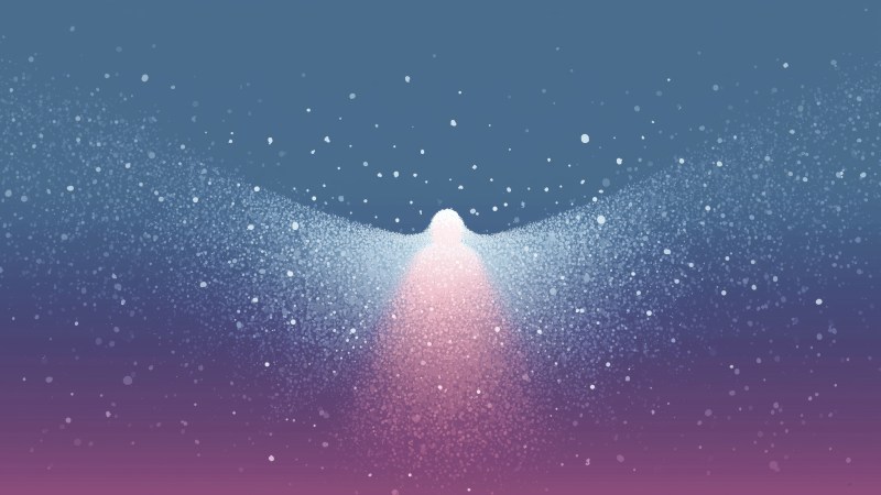 snow angel wallpaper, cold weather, snowy background, background for desktop wallpaper (horizontal)