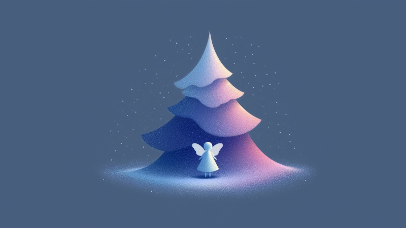 angel snow wallpaper, christmas ornaments, christmas angel, background for desktop wallpaper (horizontal)