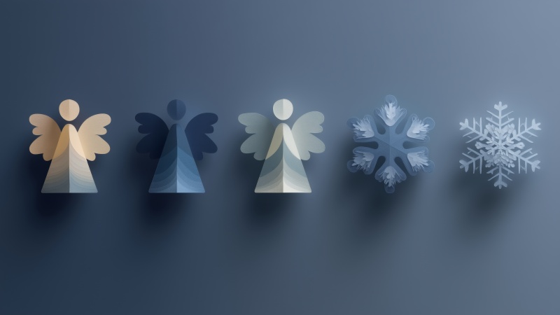 snow flake wallpaper, seasonal wallpaper, decorative design, background for desktop wallpaper (horizontal)