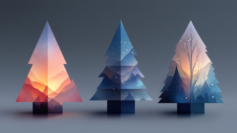 winter tree wallpaper, winter wallpaper, tranquil landscape, background for desktop wallpaper (horizontal)