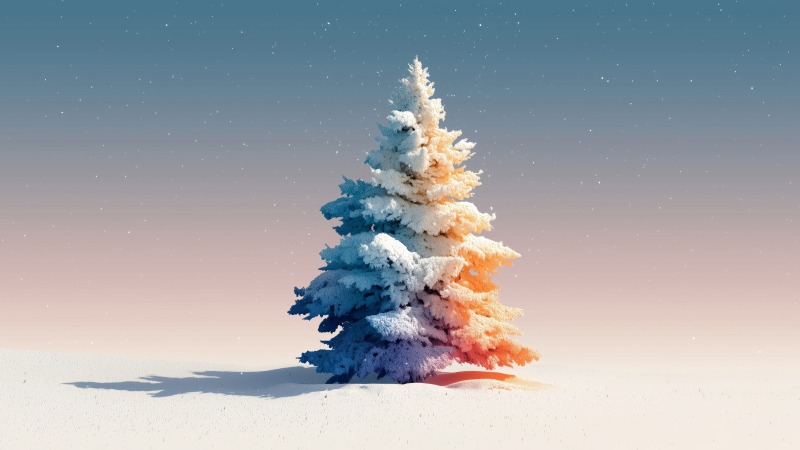 winter tree wallpaper, landscape photography, 4k nature background, background for desktop wallpaper (horizontal)