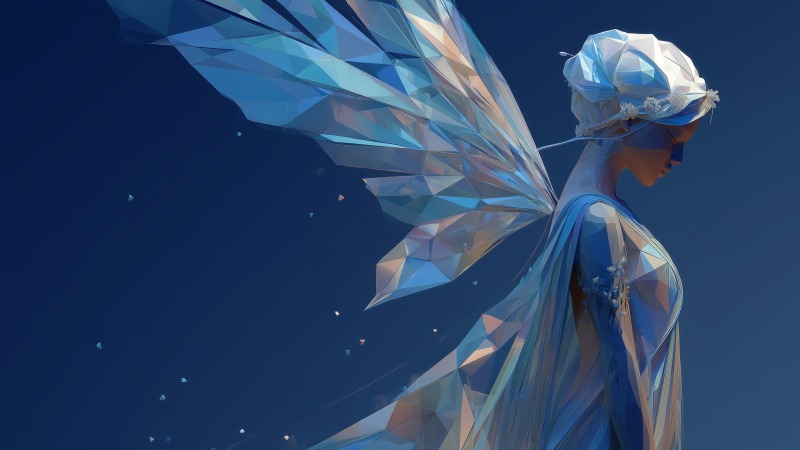 winter decor wallpaper, ethereal beauty, snow sculpture, background for desktop wallpaper (horizontal)