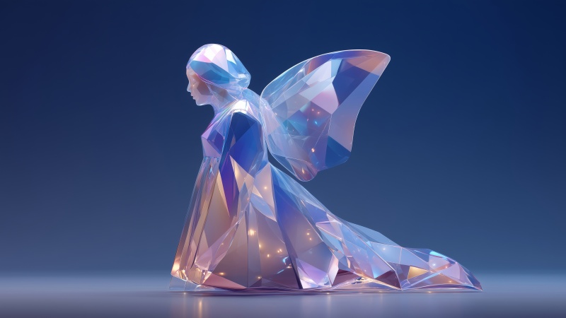 crystal art wallpaper, crystal decor, glass artistry, background for desktop wallpaper (horizontal)