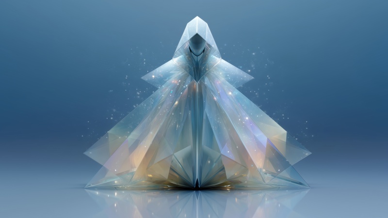 sculpture wallpaper, magical ice, crystalline creations, background for desktop wallpaper (horizontal)