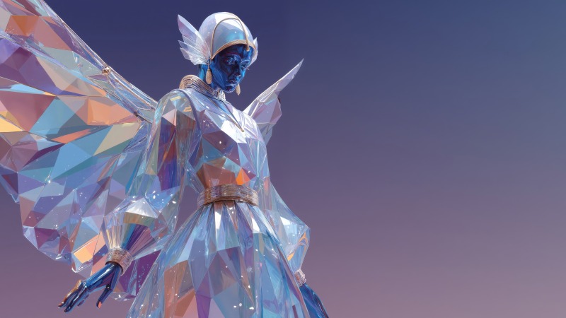 ice art wallpaper, fairy tale, ice sculpture, background for desktop wallpaper (horizontal)