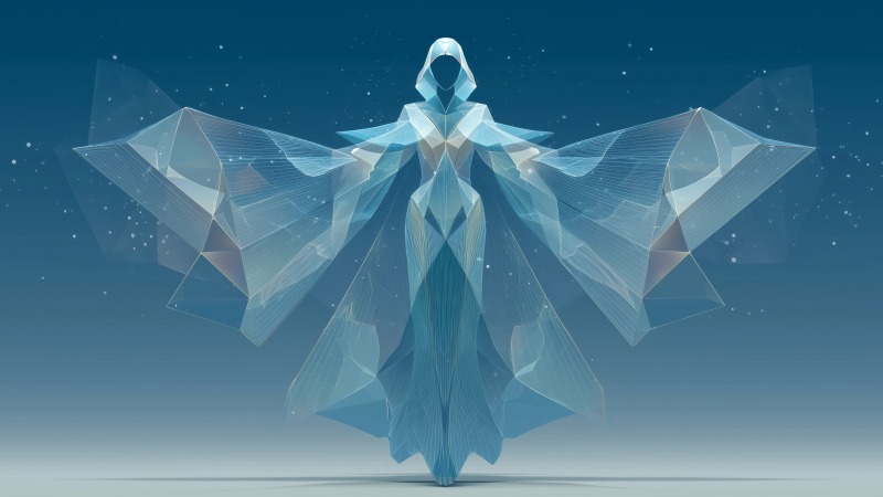 crystal sculpture wallpaper, ice sculpture festival, artistic ice, background for desktop wallpaper (horizontal)