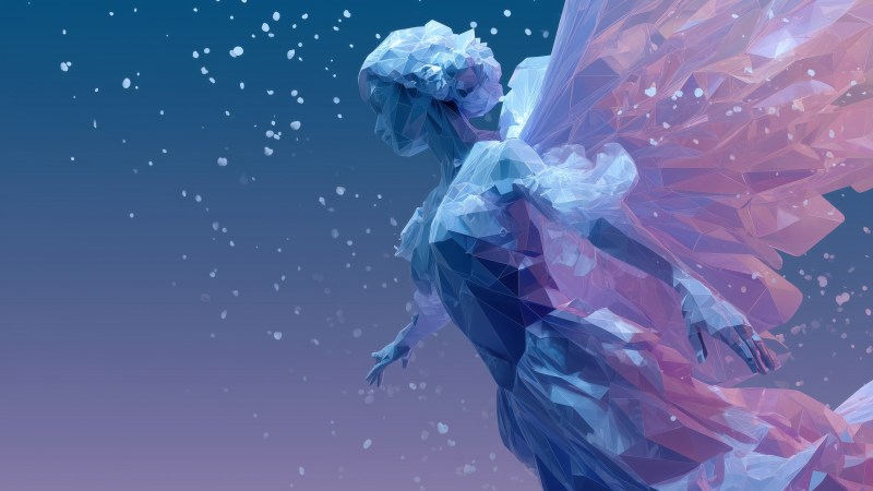 crystal sculpture wallpaper, outdoor sculpture, sculpted ice, background for desktop wallpaper (horizontal)