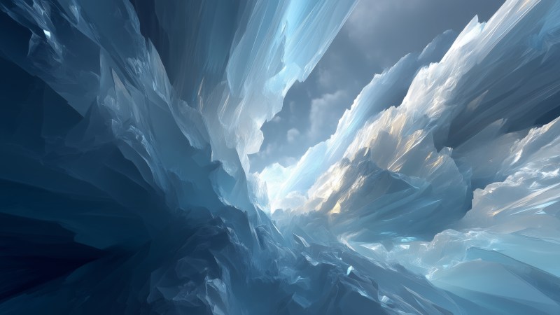 winter chill wallpaper, crystal frost, crystalline structures, background for desktop wallpaper (horizontal)