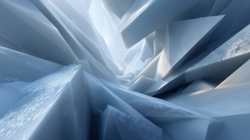 crystal frost wallpaper, crystalline design, frozen art, background for desktop wallpaper (horizontal)