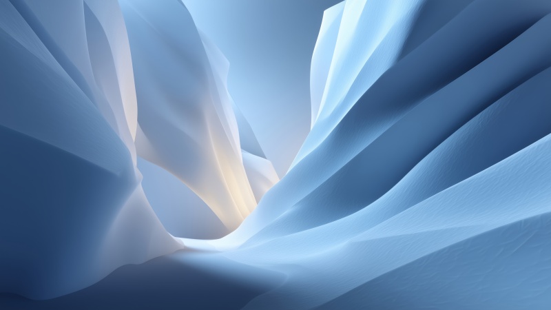 icy geometry wallpaper, minimal ice, serene winter, background for desktop wallpaper (horizontal)