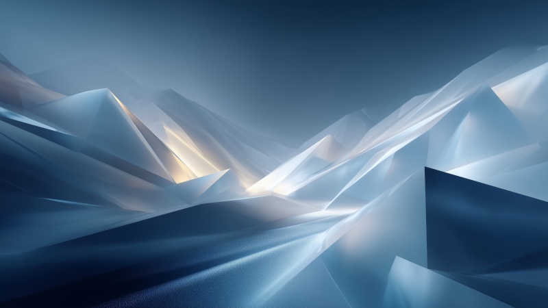 icy geometry wallpaper, minimal ice, crystalline ice, background for desktop wallpaper (horizontal)