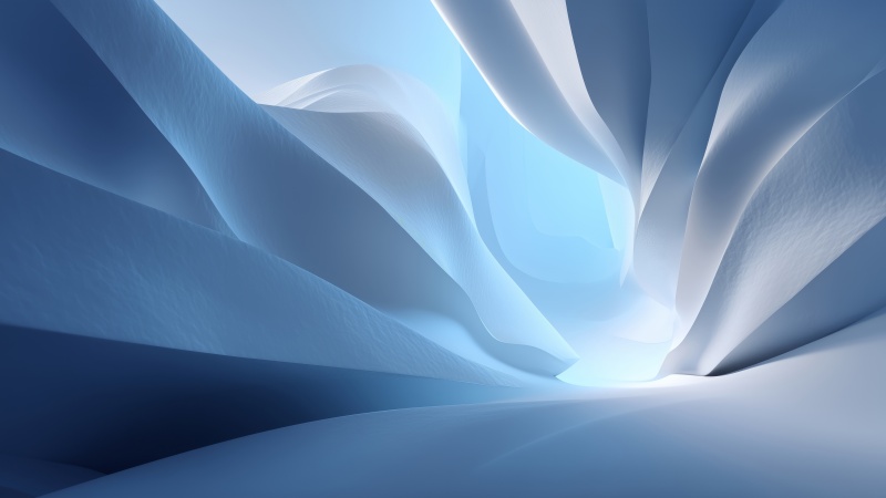 icy geometry wallpaper, minimal ice, frost patterns, background for desktop wallpaper (horizontal)