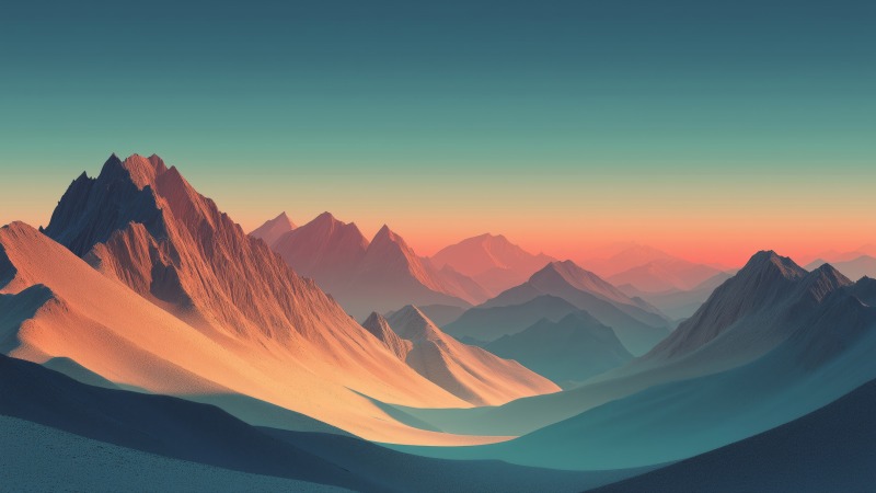 snowy mountains wallpaper, majestic peaks, crisp mountain air, background for desktop wallpaper (horizontal)