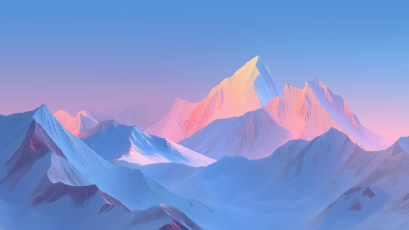 snowy mountains wallpaper, majestic peaks, cold climate, background for desktop wallpaper (horizontal)