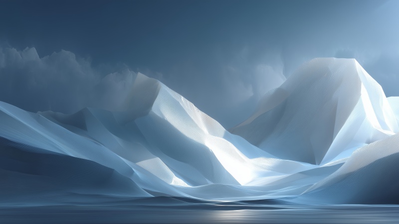 minimal abstract mountains wallpaper, serene nature, tranquil ambiance, background for desktop wallpaper (horizontal)