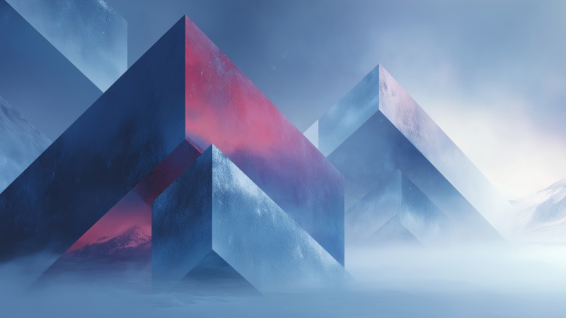 minimal abstract mountains wallpaper, serene gradients, serene nature, background for desktop wallpaper (horizontal)