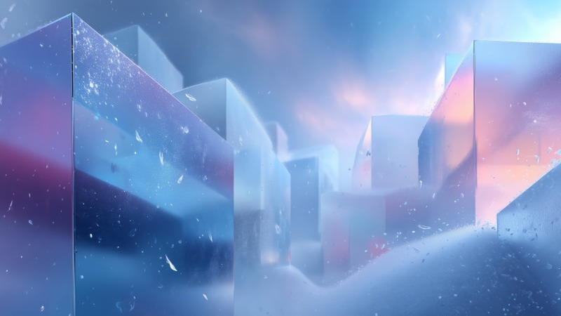 abstract crystals wallpaper, spectrum art, rainbow spectrum, background for desktop wallpaper (horizontal)