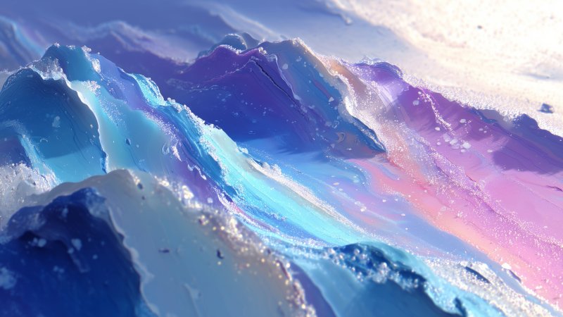 fractal wallpaper, icy shards, frozen beauty, background for desktop wallpaper (horizontal)