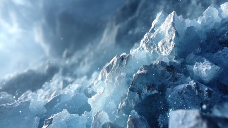 fractal wallpaper, icy shards, natural wonders, background for desktop wallpaper (horizontal)