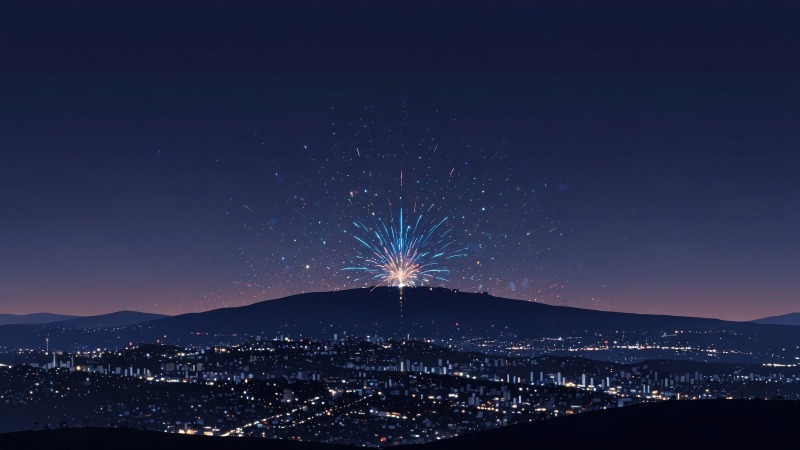 new years day wallpaper, sparkling drinks, fireworks display, background for desktop wallpaper (horizontal)