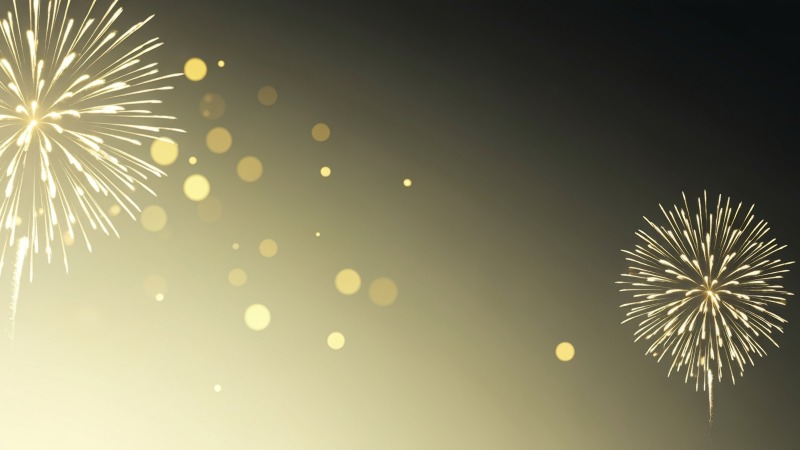 fireworks wallpaper, countdown, champagne toast, background for desktop wallpaper (horizontal)
