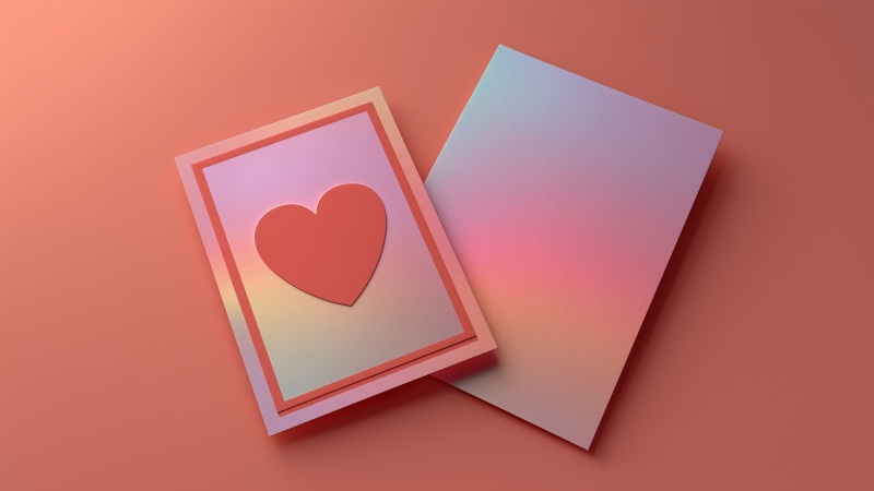 valentines card wallpaper, love craft, romantic gesture, background for desktop wallpaper (horizontal)