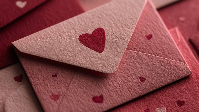 surprise gift wallpaper, paper art, heart papercraft, background for desktop wallpaper (horizontal)