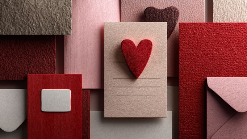 love note wallpaper, paper art, surprise gift, background for desktop wallpaper (horizontal)