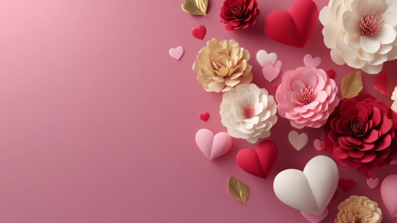 intimate settings wallpaper, romantic decor, floral arrangement, background for desktop wallpaper (horizontal)