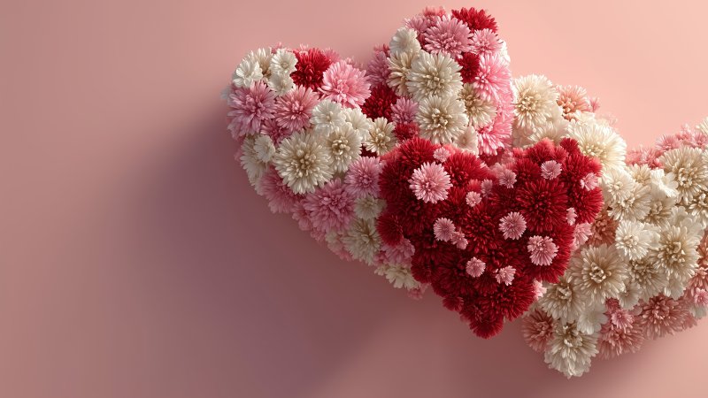 pastel palette wallpaper, charming bouquet, flower arrangement, background for desktop wallpaper (horizontal)