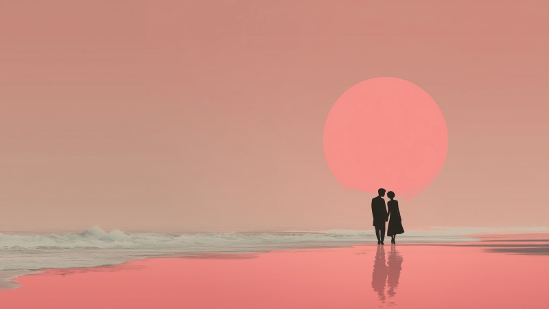 warm sun wallpaper, summer vibes, intimate moments, background for desktop wallpaper (horizontal)