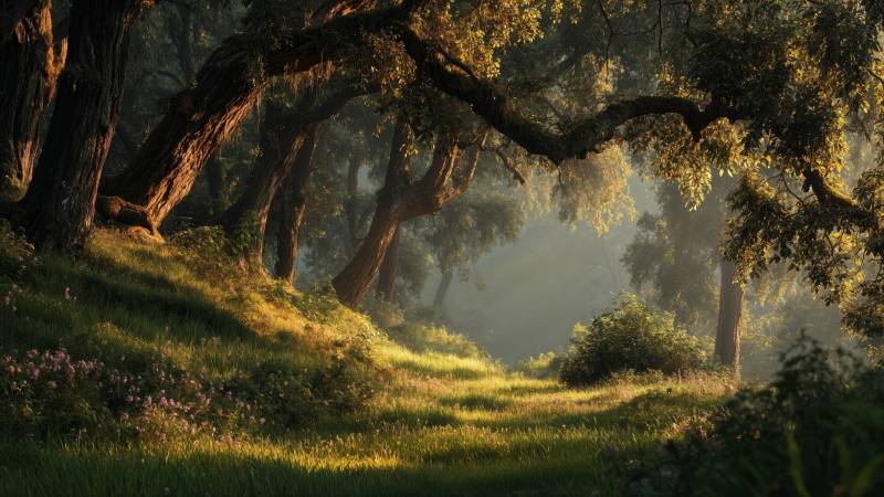 hiking adventure wallpaper, trail, scenic route, background for desktop wallpaper (horizontal)