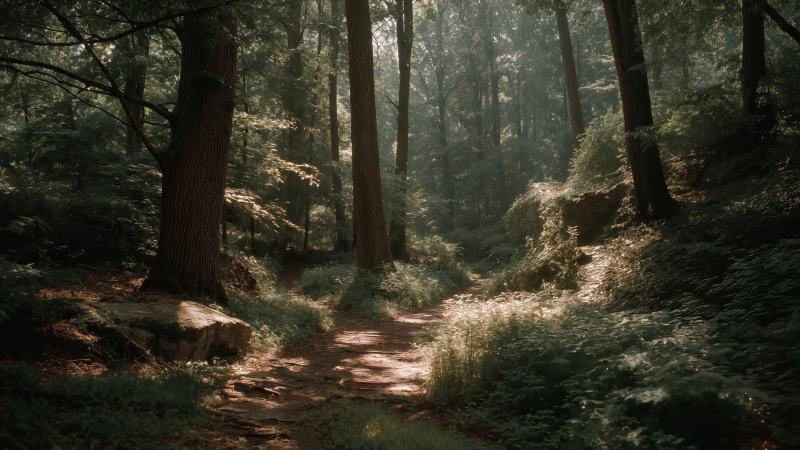 wildflower meadow wallpaper, pathway, nature walk, background for desktop wallpaper (horizontal)
