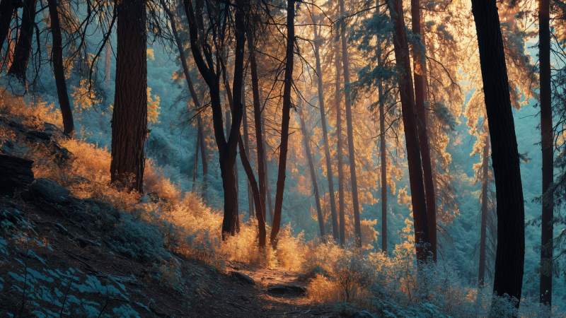 warm hues wallpaper, tranquil scene, nature reflections, background for desktop wallpaper (horizontal)