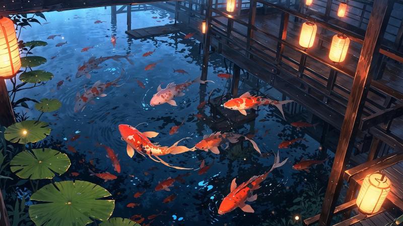 harmony wallpaper, water feature, outdoor oasis, background for desktop wallpaper (horizontal)