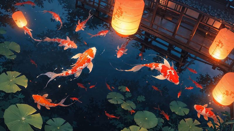 nature scene wallpaper, backyard oasis, meditation space, background for desktop wallpaper (horizontal)